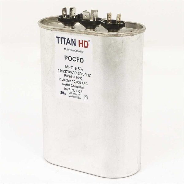 Titan Hd 80+5 MFD 440/370-Volt Oval Run Capacitor POCFD805A